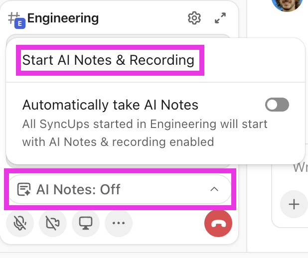 Screenshot of the start ai notes button.png
