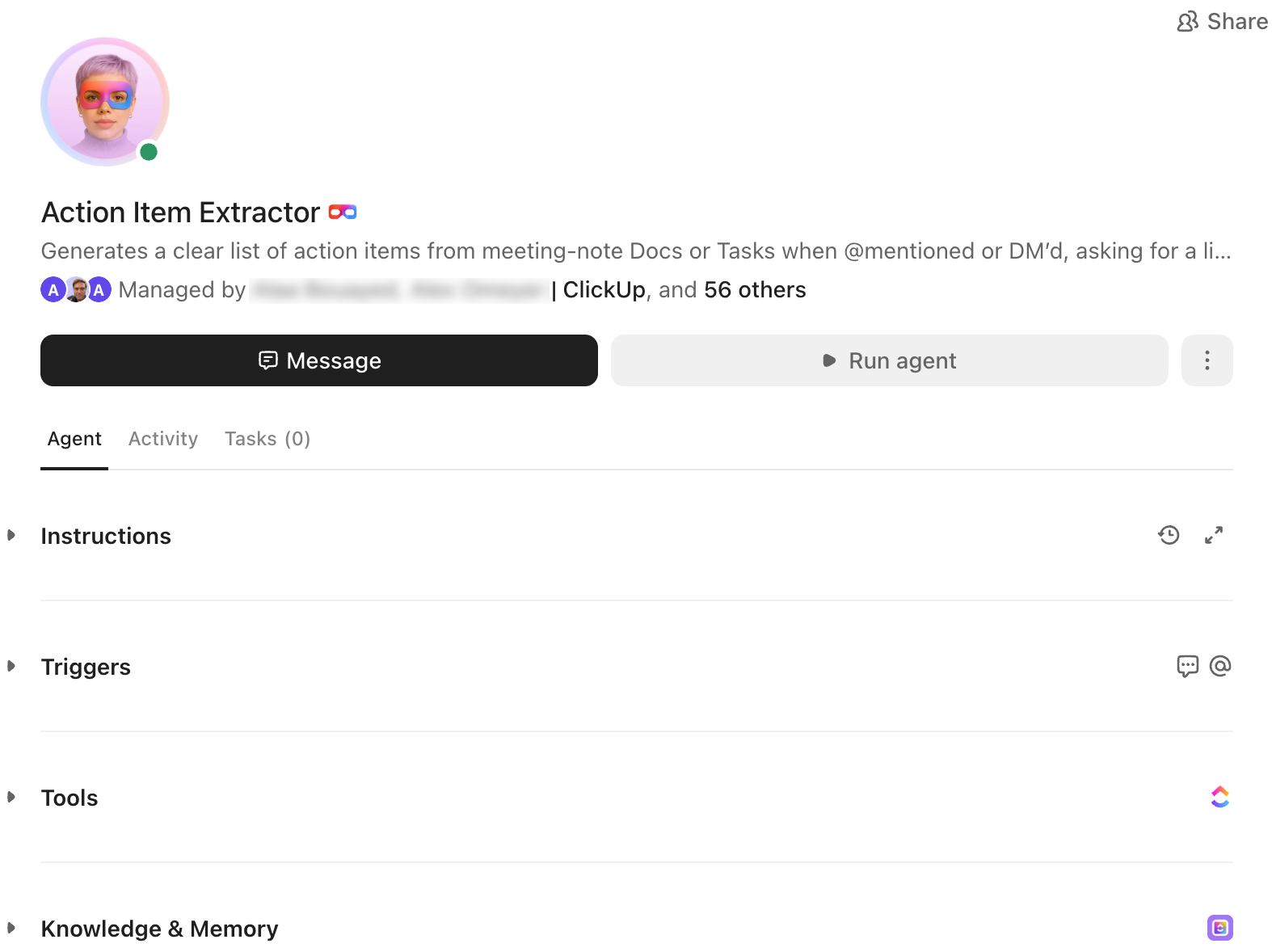 Screenshot of the Action Item Super Agent's profile.png