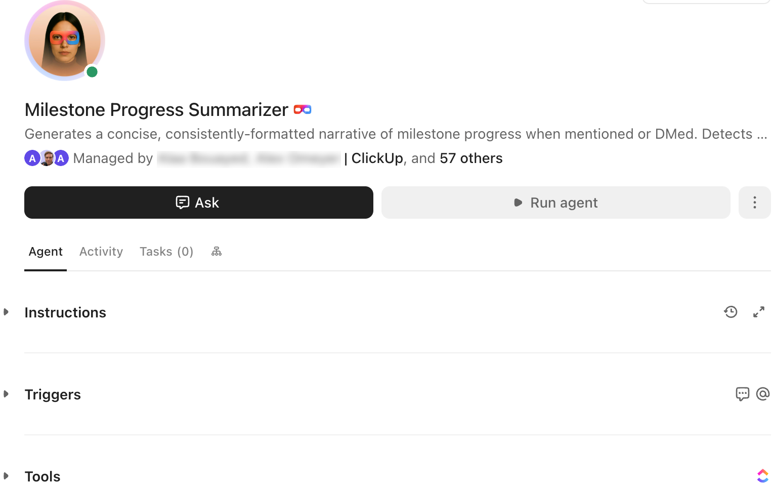 Screenshot of the Milestone Progress Summarizer profile.png