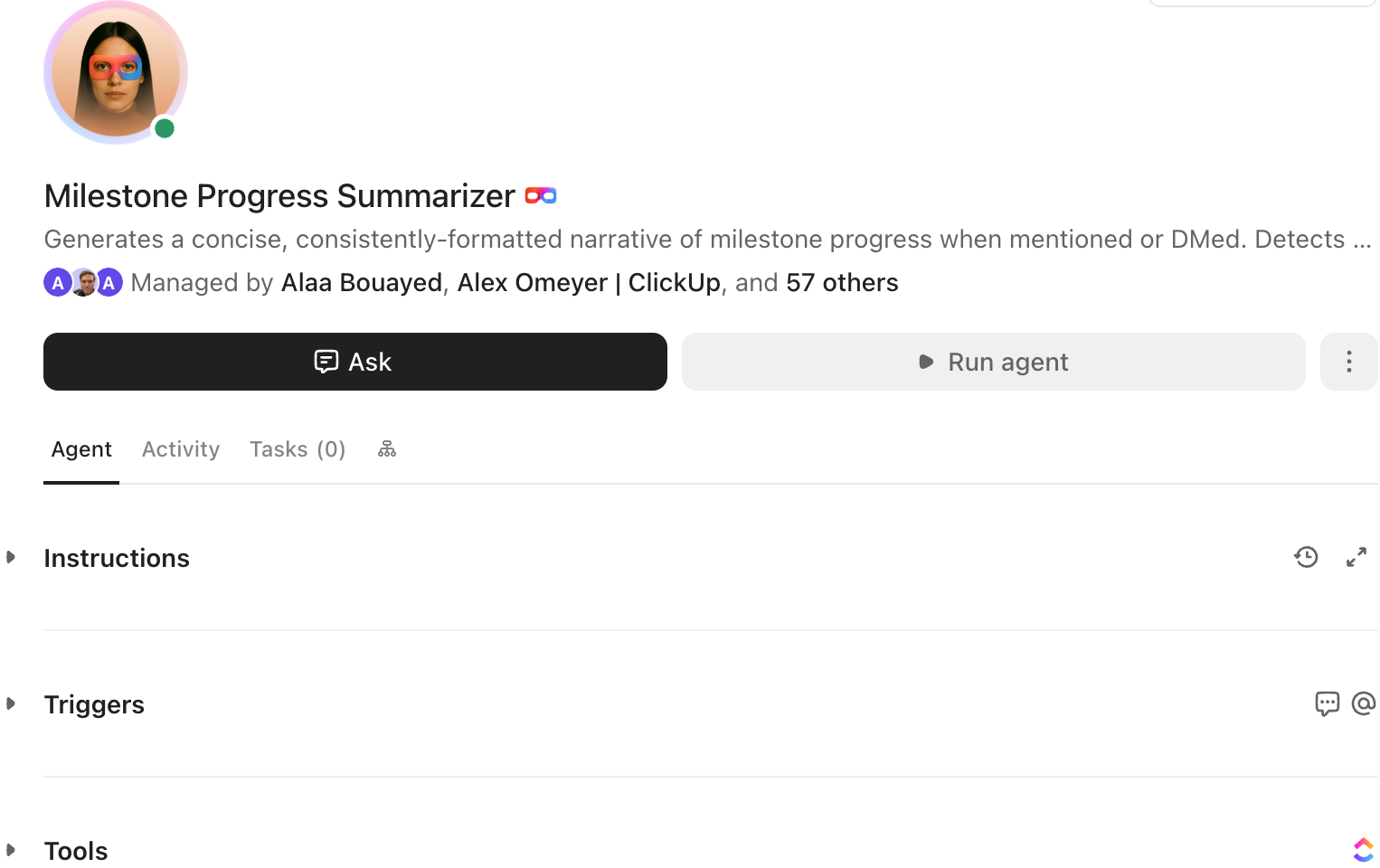 Screenshot of the Milestone Progress Summarizer profile.png