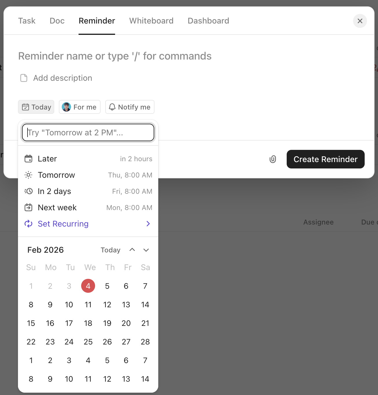 Screenshot of someone creating a reminder.png