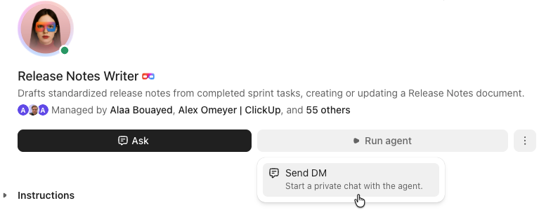 Screenshot of the button to send the Release Notes Writer highlighted.png