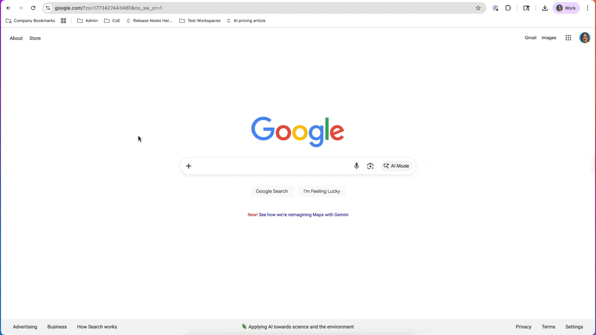 Someone accessing AI Command Bar from another app.gif