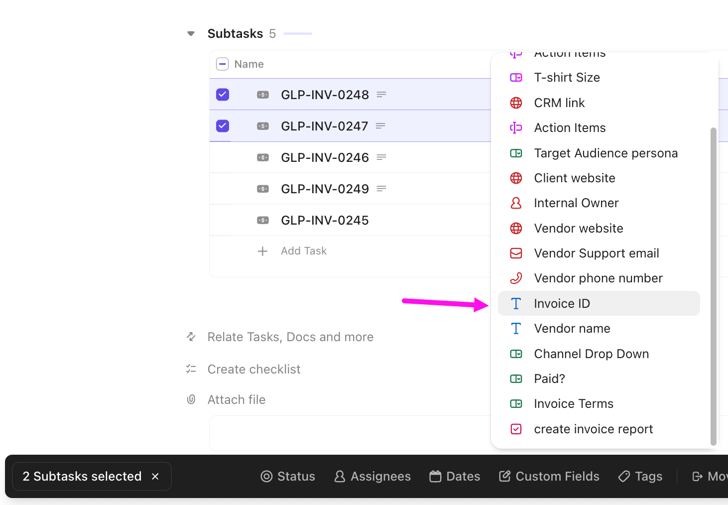 Screenshot of the invoice ID field in a dropdown.png