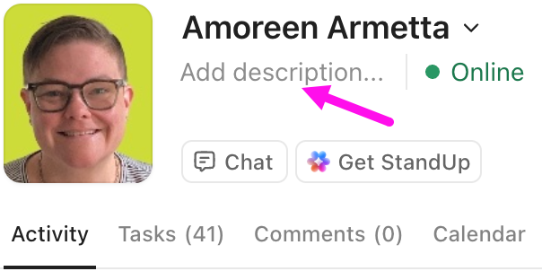Screenshot showing the location of Add description in a profile.png
