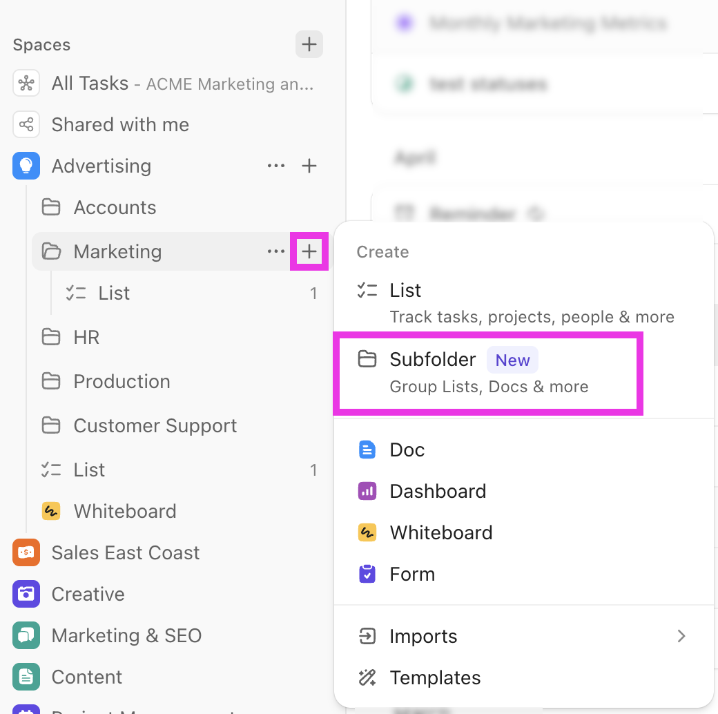 Screenshot of someone creating a Subfolder.png
