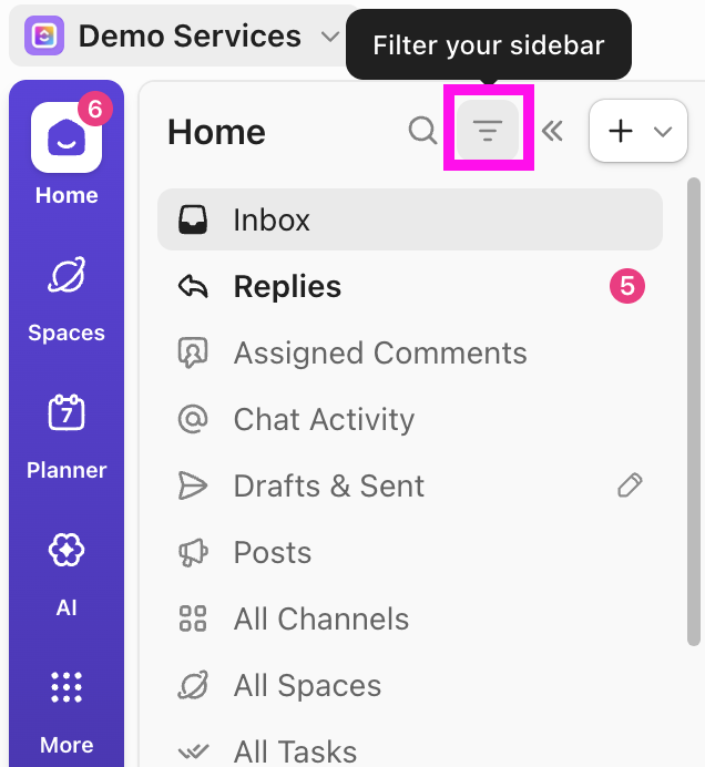 Screenshot highlighting the Home Sidebar filter.png