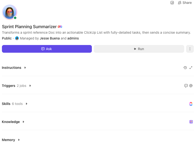 Screenshot of the Sprint Planning Summarizer's profile.png