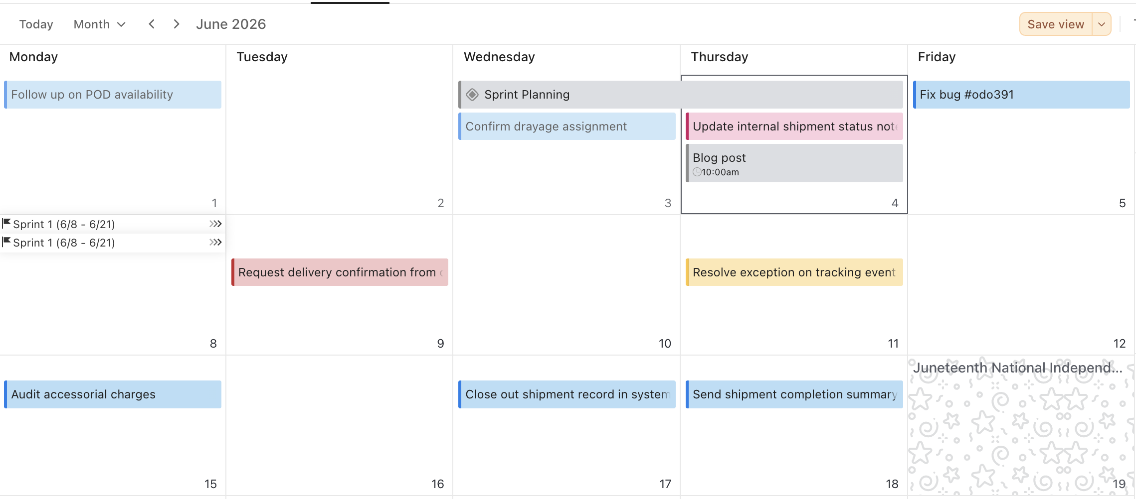 Screenshot of various tasks from different Lists in a Calendar.png