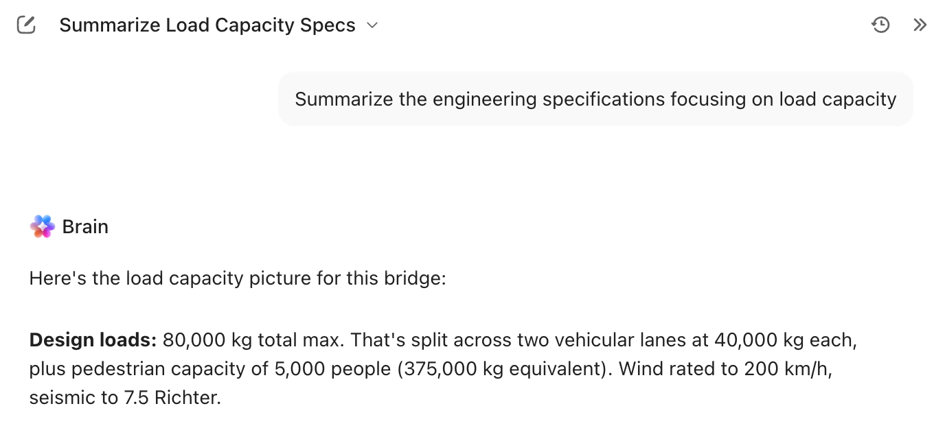 Screenshot of an example of a summary.