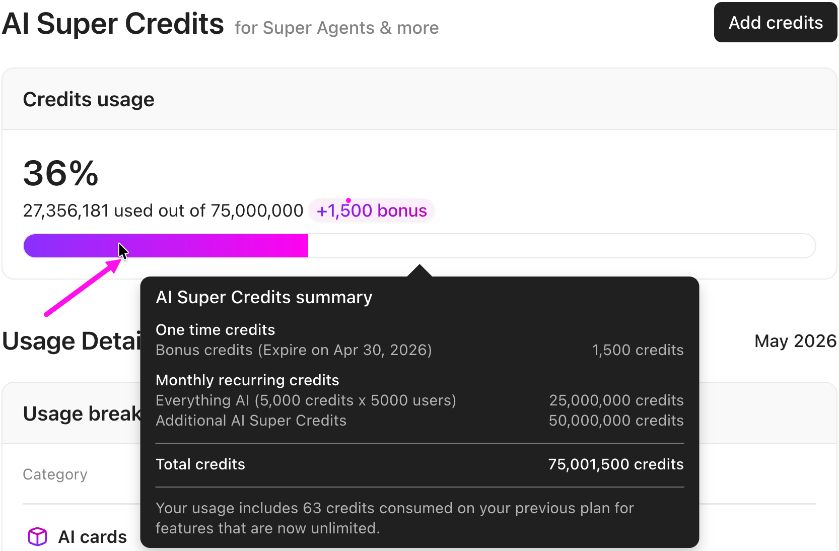 Screenshot hightlighting the summary available when hovering over the progress bar.png