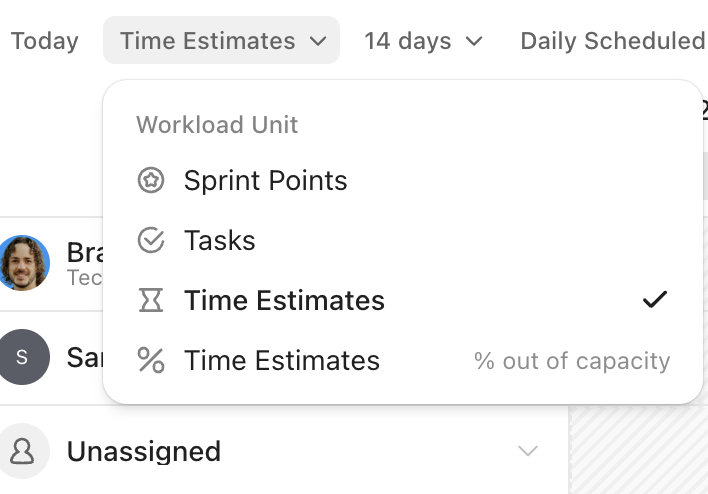 Screenshot of the time estimates menu (1).png