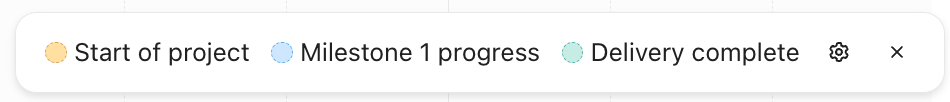 Screenshot der Option zum Hinzufügen einer Baseline zu einer Gantt-Ansicht.