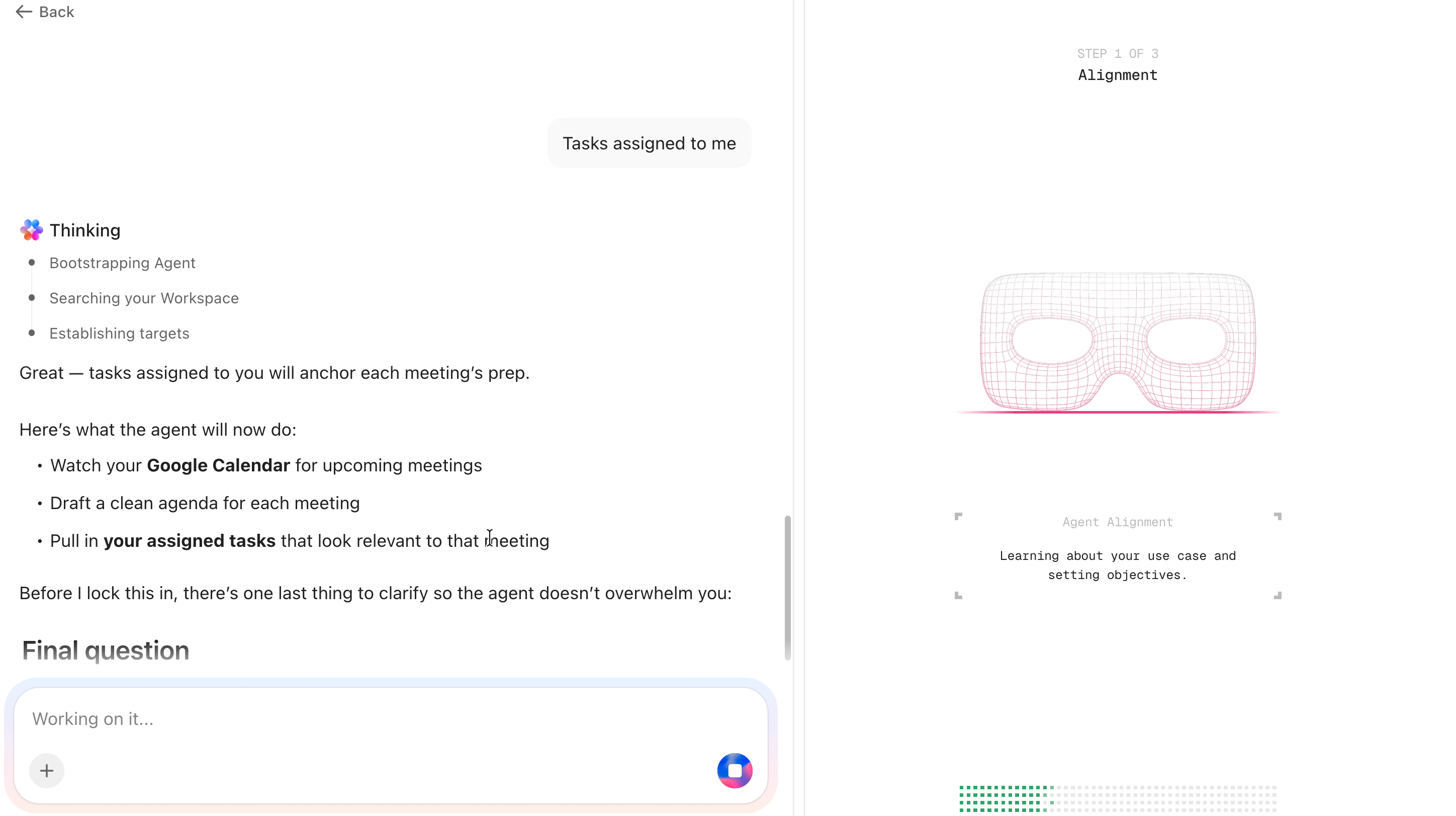 Capture d'écran de la création d'un Super Agent dans le Super Agent Builder
