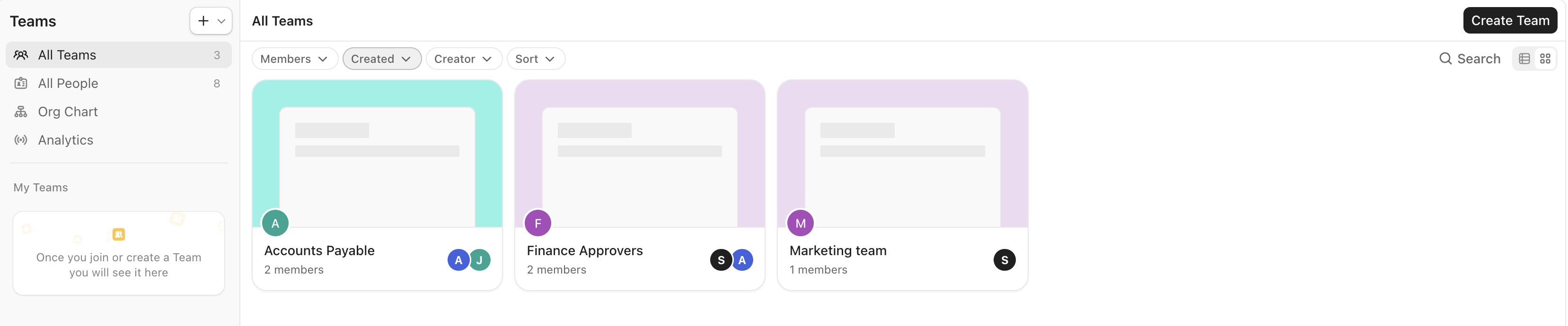 Captura de tela do Teams Hub.