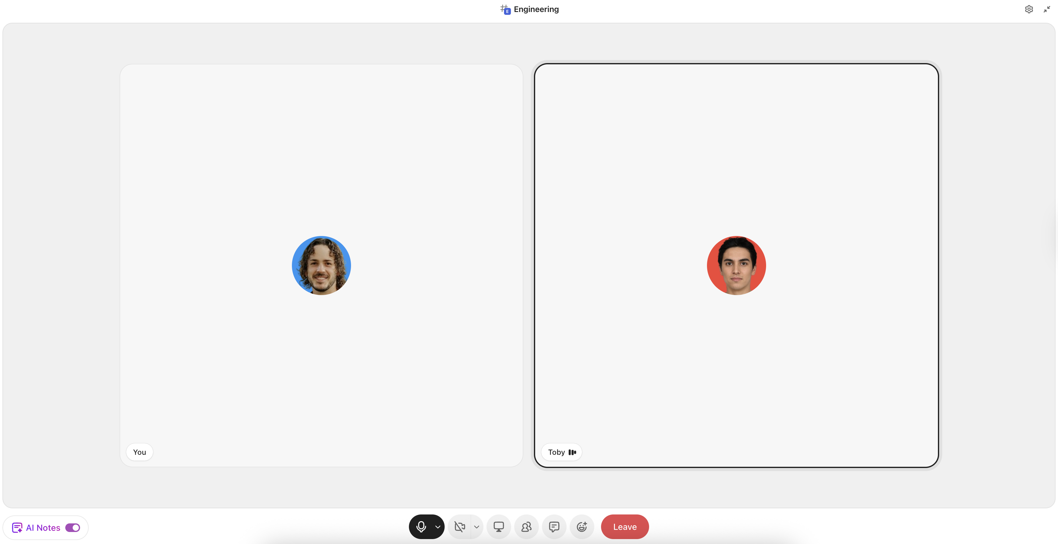 Screenshot eines SyncUps im Vollbildmodus