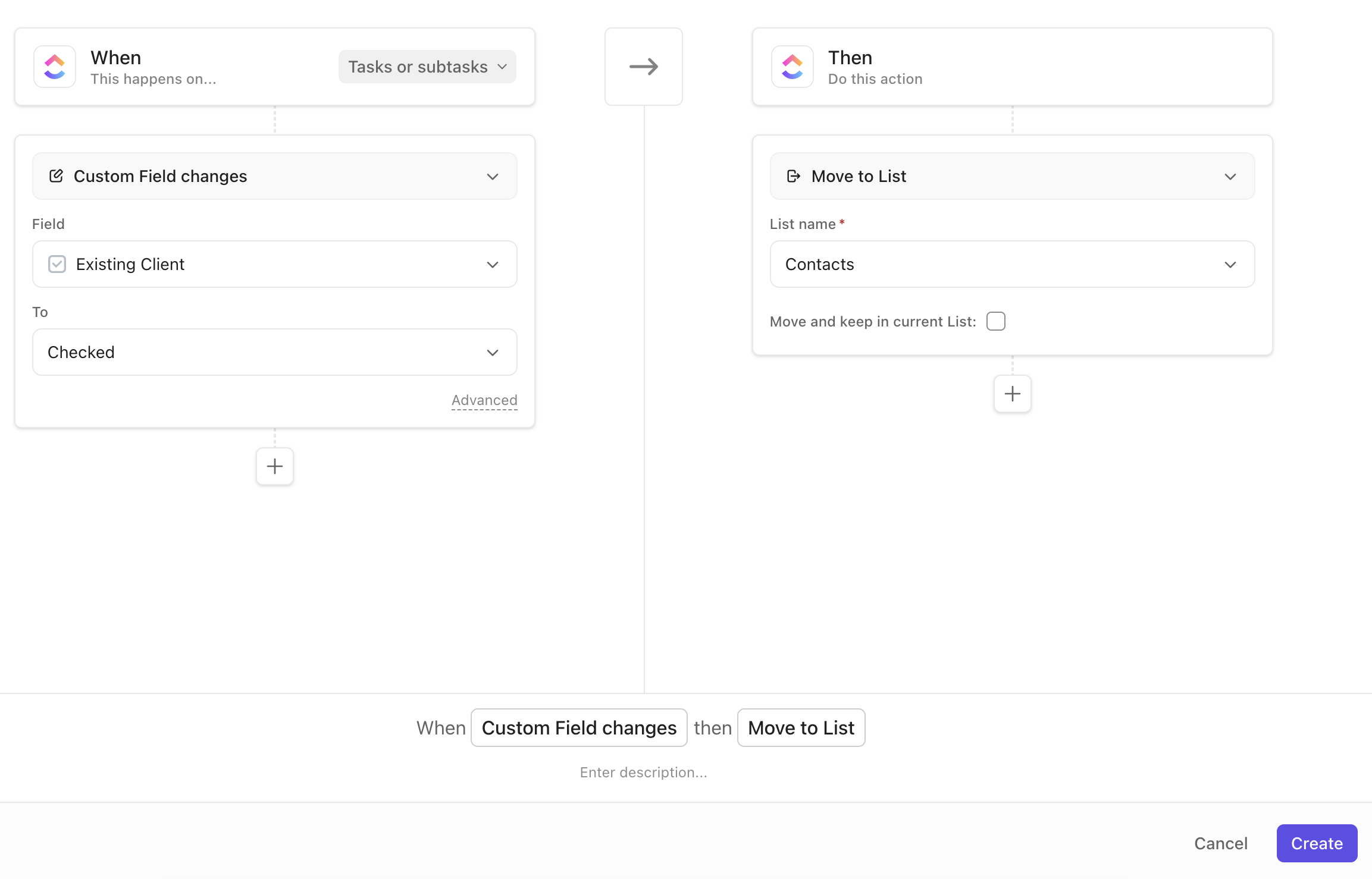 Captura de tela da segunda Automação da Lista de leads.