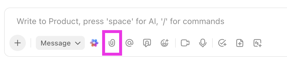 Screenshot des Büroklammer-Symbols