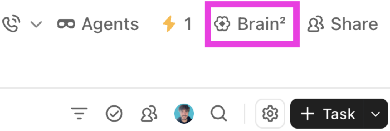Captura de pantalla de Brain en un encabezado de ubicación
