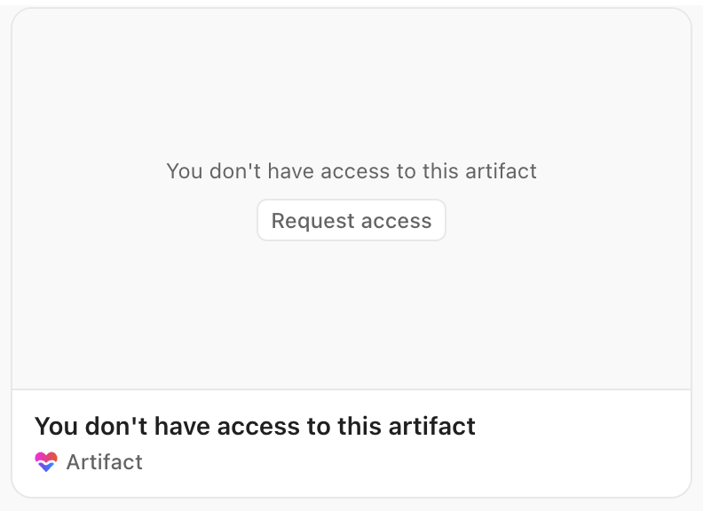 Screenshot of the request access button