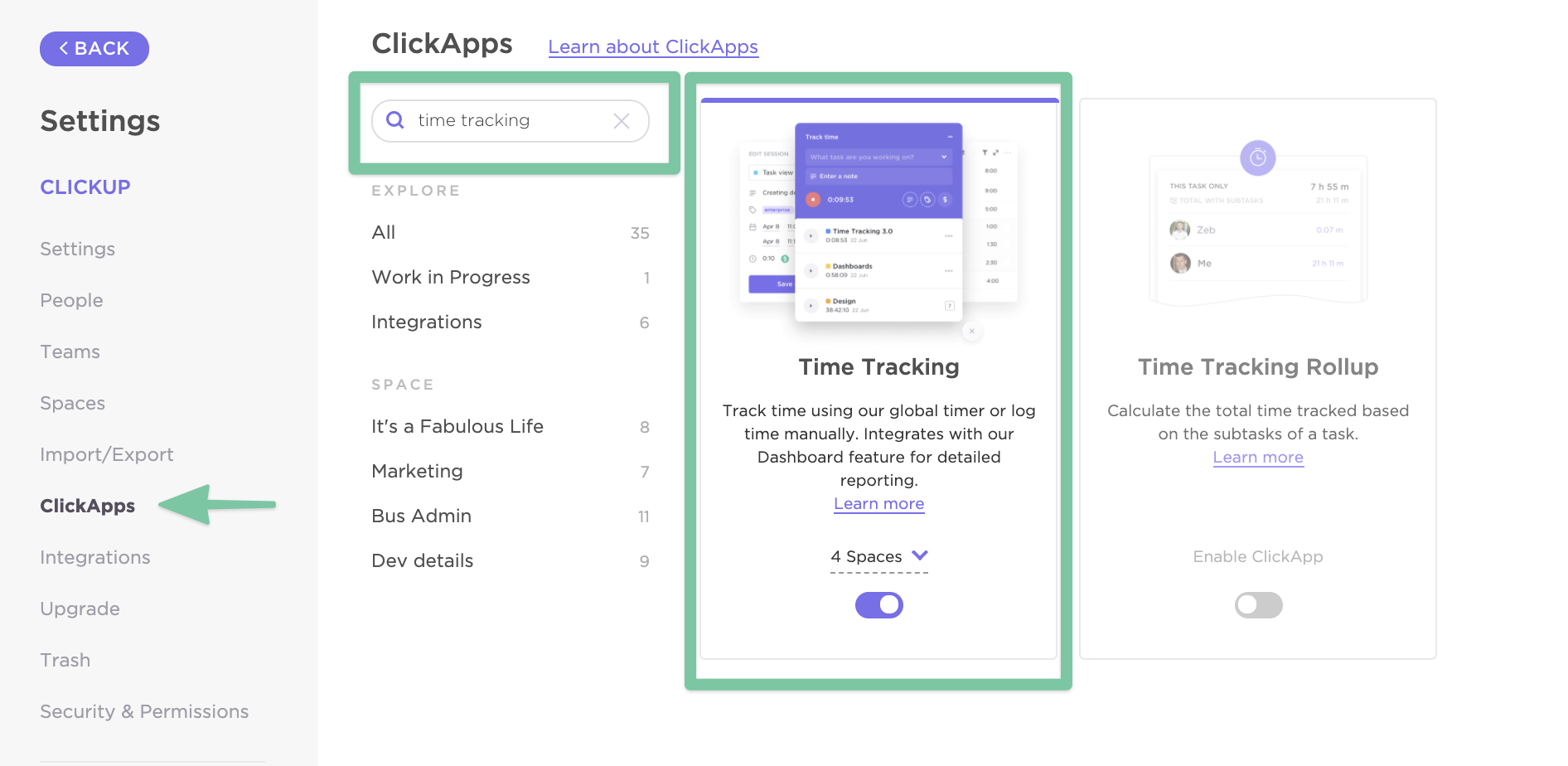 Time Tracking ClickApp.