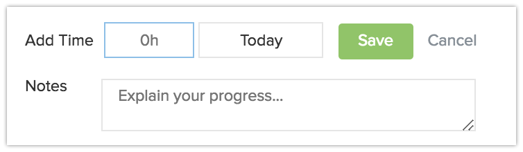 Screenshot showing someone add time using the Everhour extension.