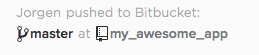 Screenshot of a Bitbucket task activity notification.