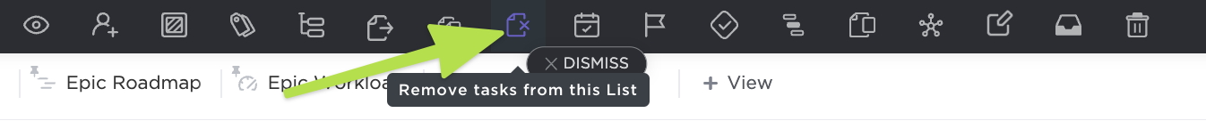 Image of remove task from this list button.